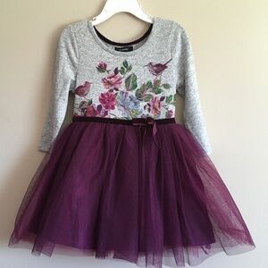 Zunie Little Girl Floral 3/4 sleeve Dress size 4.